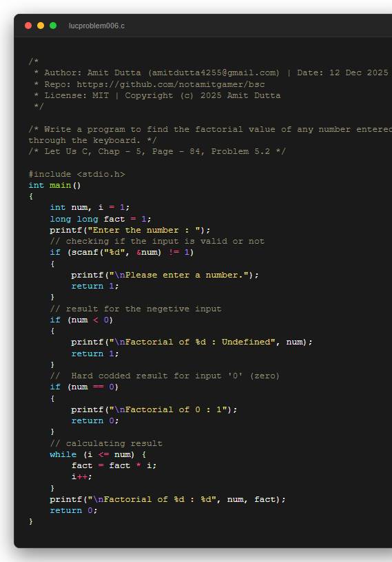 Write a program to find the factorial value of any number entered through the keyboard.